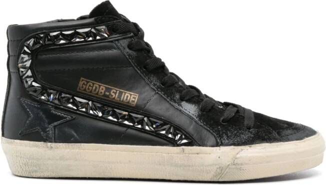 Golden Goose Slide crystal-embellished sneakers Black