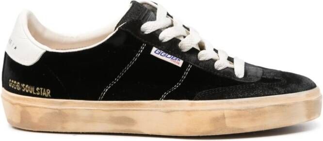 Golden Goose Soul-Star velvet sneakers Black