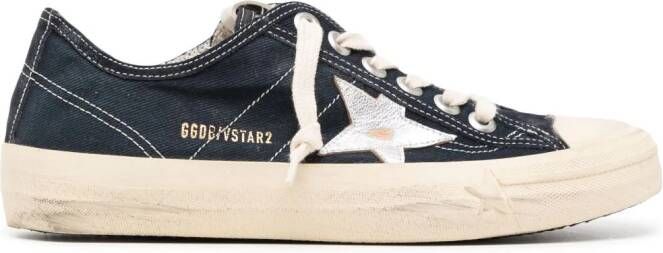 Golden Goose star-patch lace-up sneakers Blue