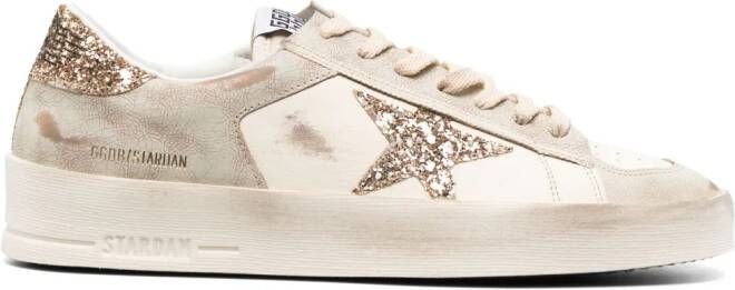 Golden Goose star-patch lace-up sneakers White