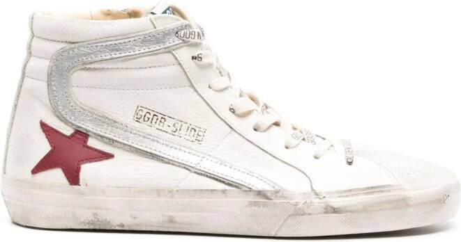 Golden Goose star-patch lace-up sneakers White