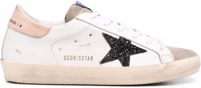 Golden Goose star-patch lace-up sneakers White