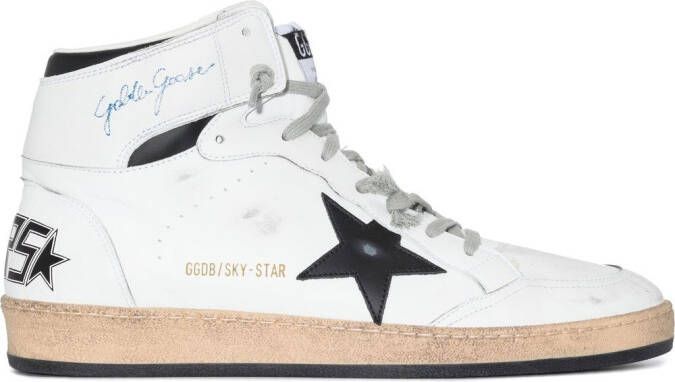 Golden Goose star-patch lace-up sneakers White