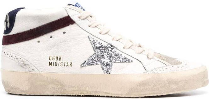 Golden Goose Mid-Star leather sneakers White