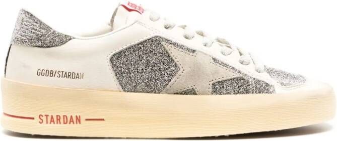 Golden Goose Stardan crystal-embellished leather sneakers White