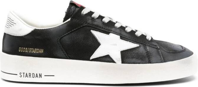Golden Goose Stardan distressed leather sneakers Black