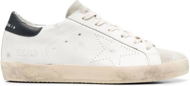 Golden Goose Super-Star distressed lace-up sneakers White