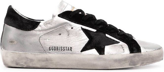Golden Goose Super-Star leather sneakers Silver