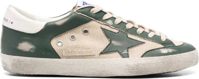 Golden Goose Super-Star mesh panelled sneakers Neutrals