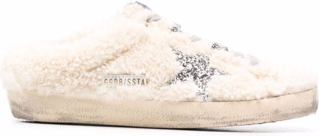 Golden Goose Super-Star Sabot shearling sneakers White