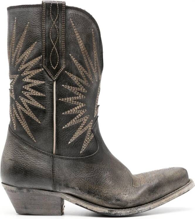 Golden Goose Wishstar leather western boots Black