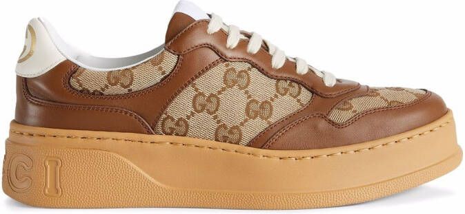 Gucci GG embossed low-top sneakers Brown