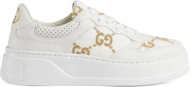 Gucci GG Supreme panelled sneakers White