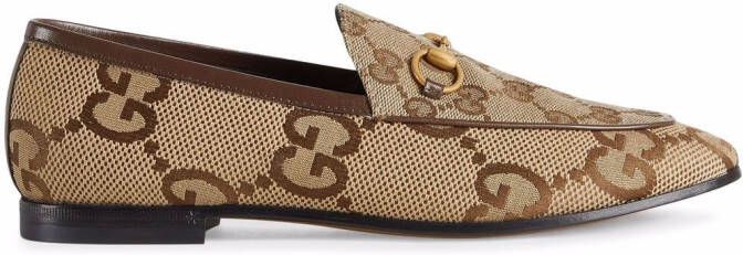 Gucci Jordaan panelled loafers Neutrals