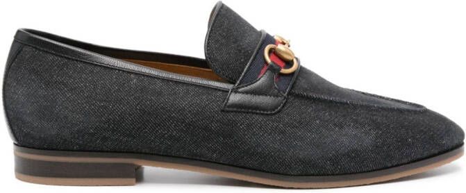 Gucci Horsebit denim loafers Black