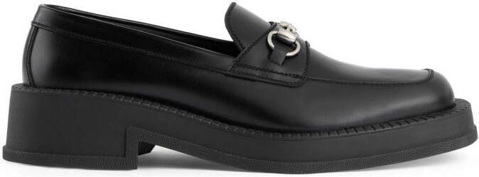 Gucci Horsebit square-toe loafers Black