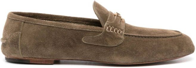 Gucci Interlocking G suede loafers Green