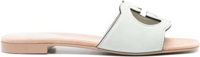 Gucci Interlocking GG leather sandals Green