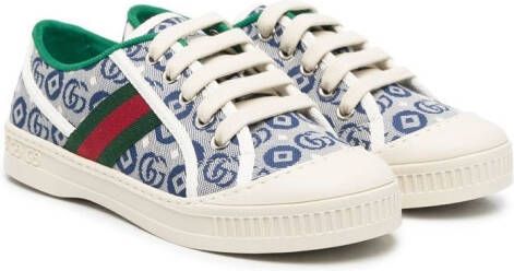 Gucci Kids 1977 Tennis jacquard-print sneakers Blue