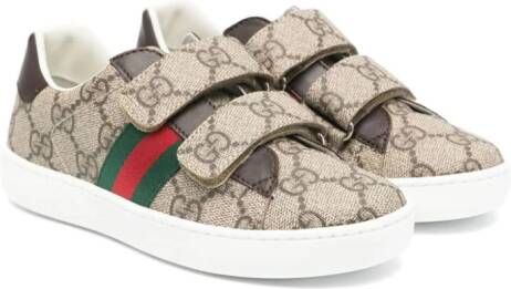 Gucci Kids Ace GG Supreme sneakers Brown