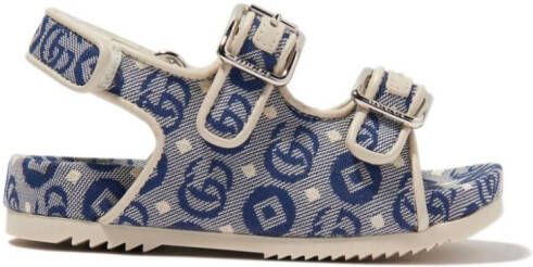 Gucci Kids all-over GG-print sandals Blue