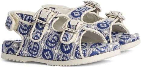 Gucci Kids all-over GG-print sandals Blue - Picture 2