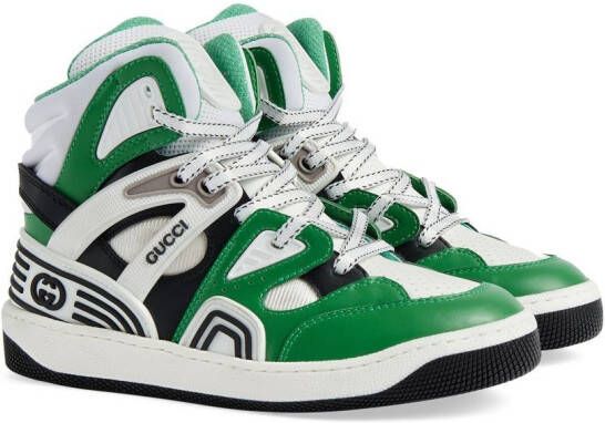 Gucci Kids Basket high-top sneakers Green