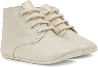 Gucci Kids Interlocking G leather pre-walkers Neutrals