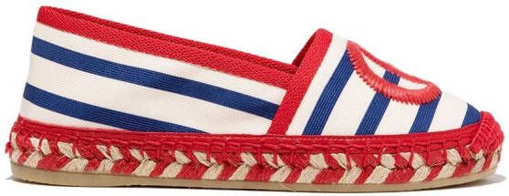 Gucci Kids logo striped espadrilles Blue