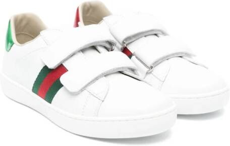Gucci Kids touch fastening sneakers White