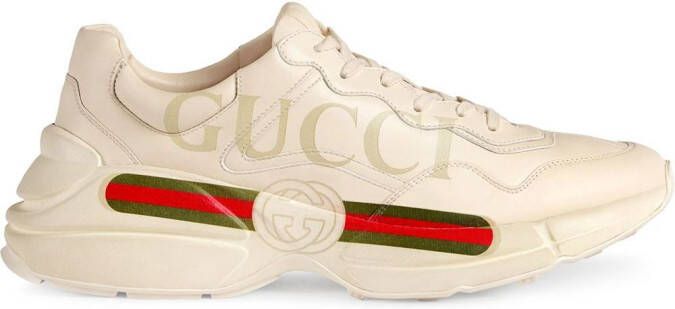 Gucci Rhyton logo-print sneakers Neutrals - Picture 2