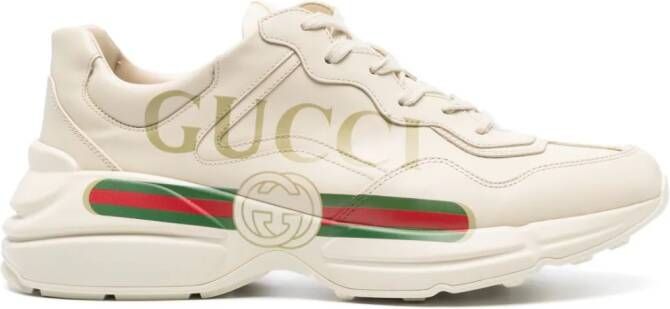 Gucci Rhyton logo-print sneakers Neutrals