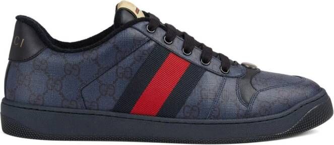 Gucci Screener GG Supreme leather sneakers Blue