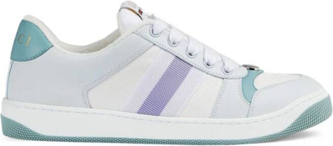 Gucci Screener panelled leather sneakers White