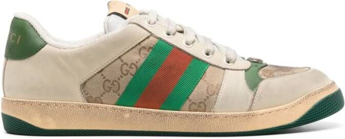Gucci Screener leather sneakers Neutrals