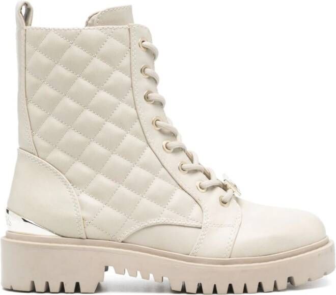 GUESS USA diamond-quilted ankle boots Neutrals