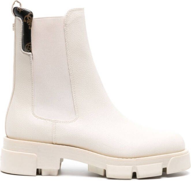 GUESS USA Madla logo-plaque boots Neutrals