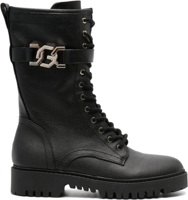 GUESS USA Oriss logo-plaque boots Black