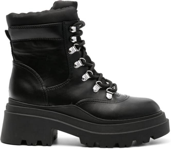 GUESS USA Vaney lace-up combat boots Black