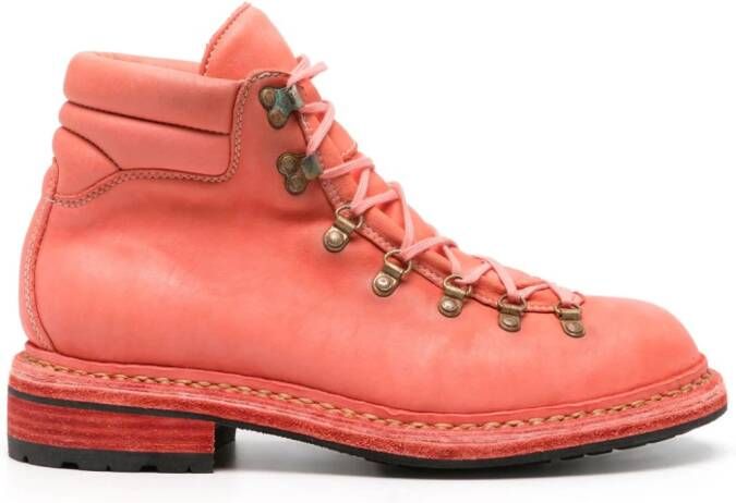 Guidi 19 leather boots Pink
