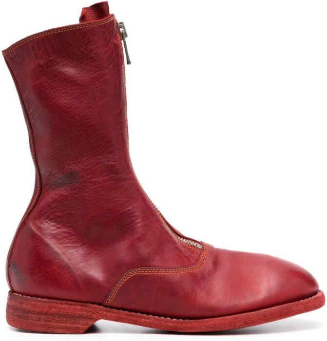 Guidi 310 zip-up boots Red