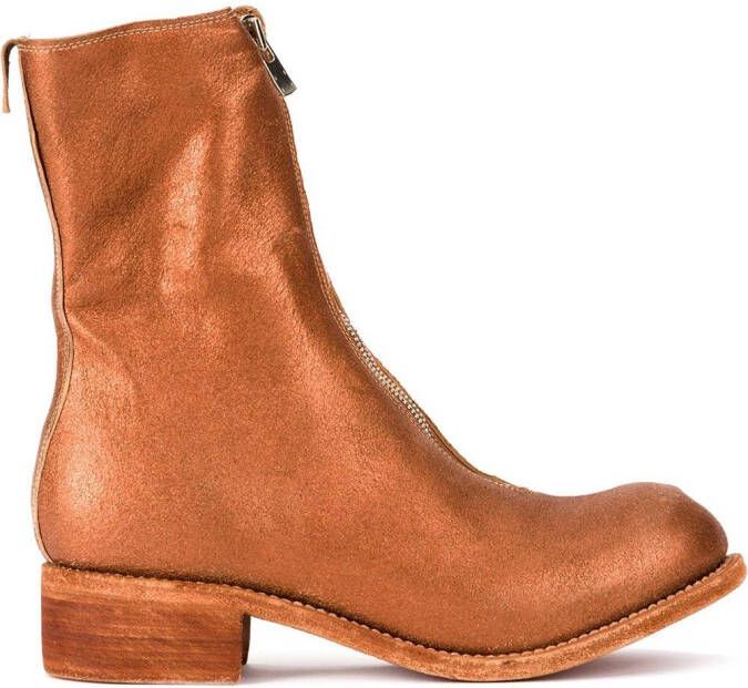 Guidi front zipped boots Yellow