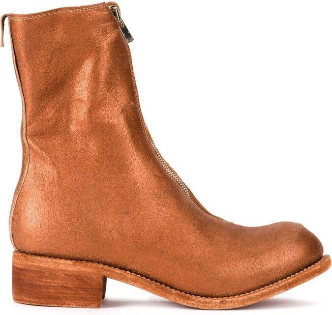 Guidi front zipped boots Yellow