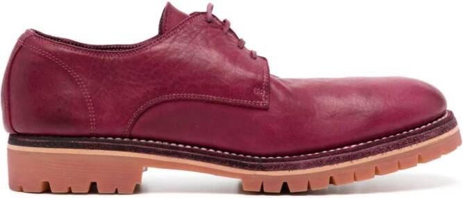 Guidi horse-leather Derby shoes Pink