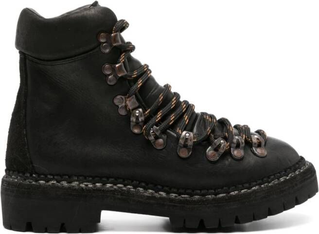 Guidi lace-up leather boots Black