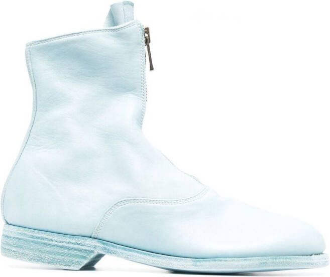 Guidi leather zipped boots Blue