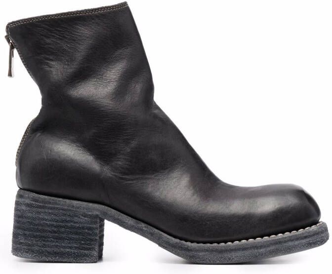 Guidi zip-up ankle boots Black