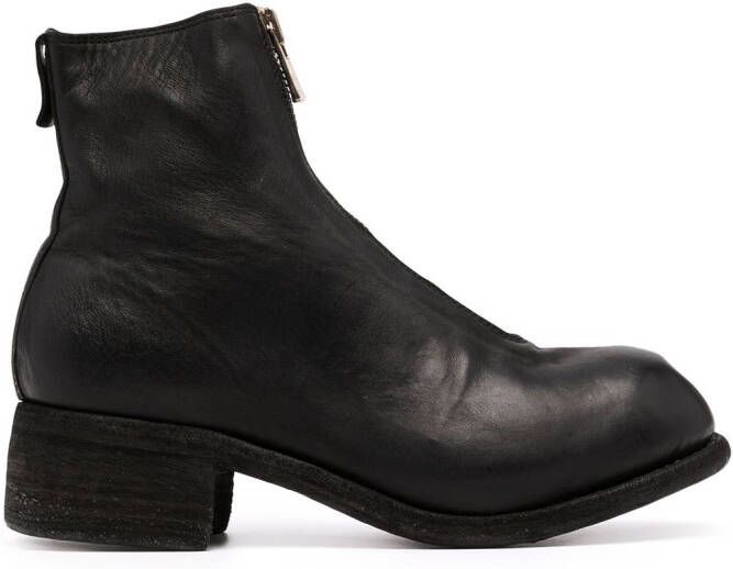 Guidi zip-up ankle boots Black