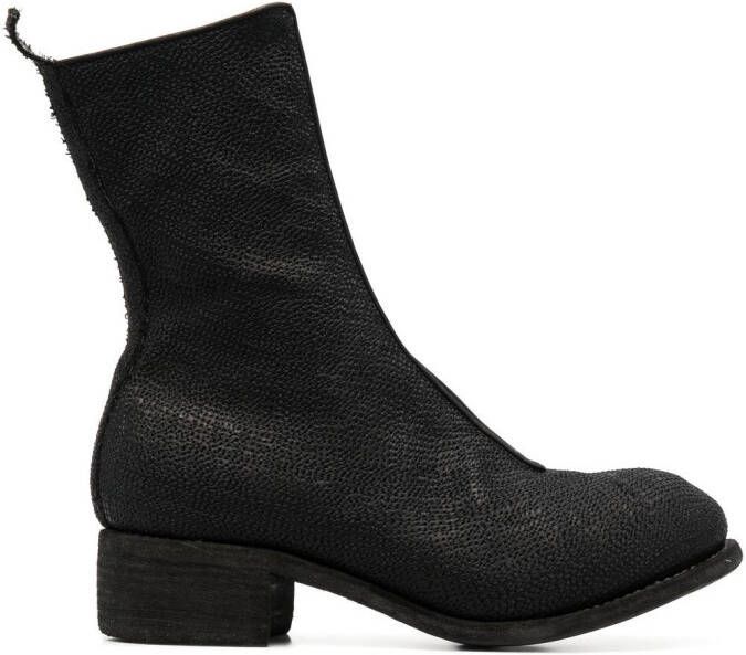 Guidi zip-up leather boots Black