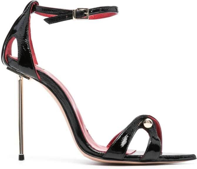 HARDOT Blood 100mm leather sandals Black